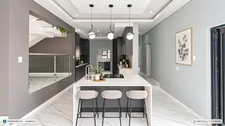 Kitchen, staged