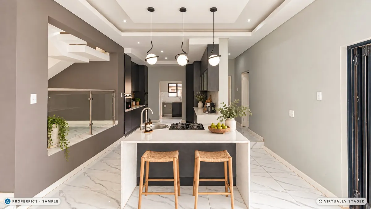 Kitchen, staged