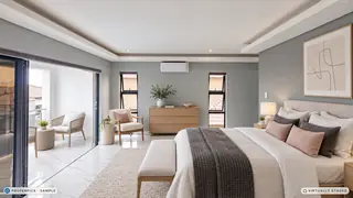 Main bedroom, staged