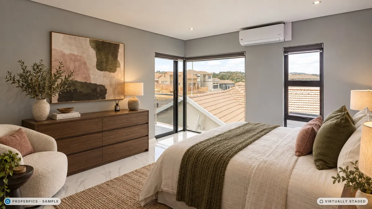 Bedroom, staged